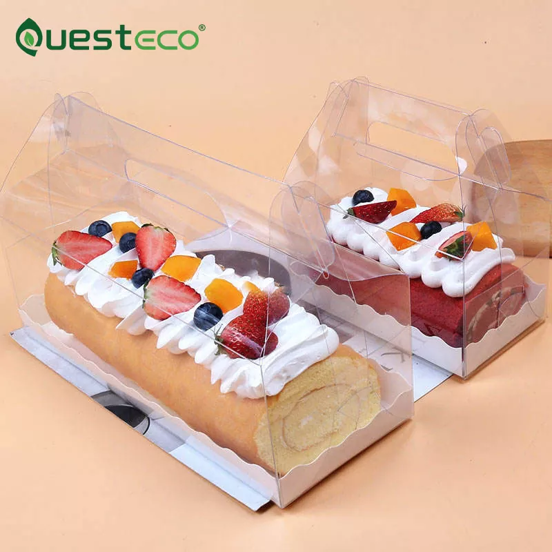 Boîte à gâteaux transparente avec poignée