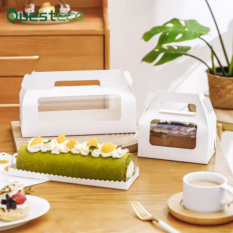 Boîte à gâteaux roulés suisses avec poignée