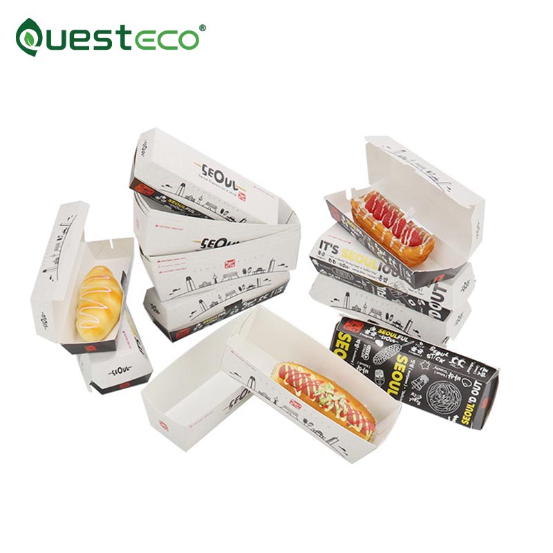 Plateau d'emballage en papier pour hot-dog