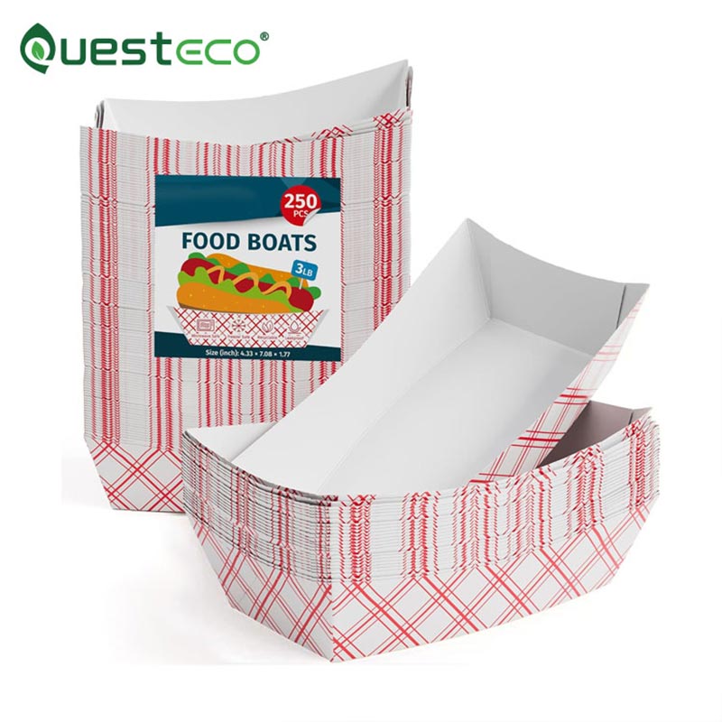 Plateau de bateau alimentaire en papier imprimé