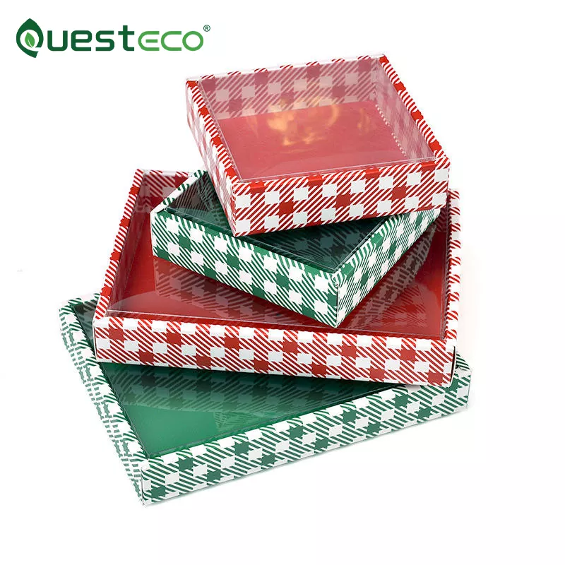 Boîte de papier cadeau de fenêtre en PVC