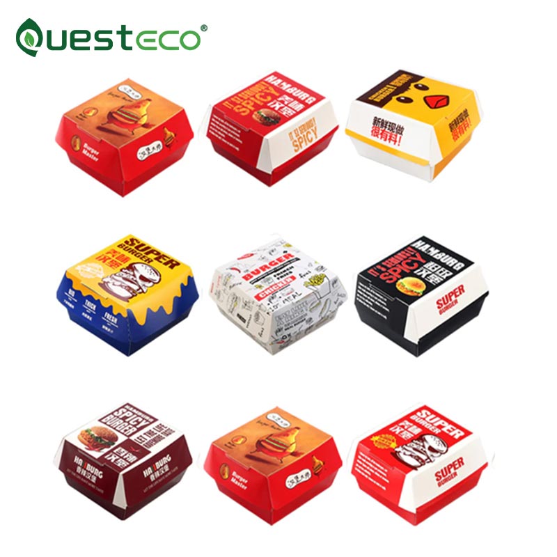 Boîte en papier pour hamburgers à emporter