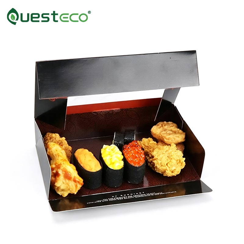Récipient en papier pour sushi avec fenêtre